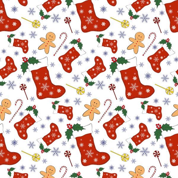 seamless pattern christmas baubles 