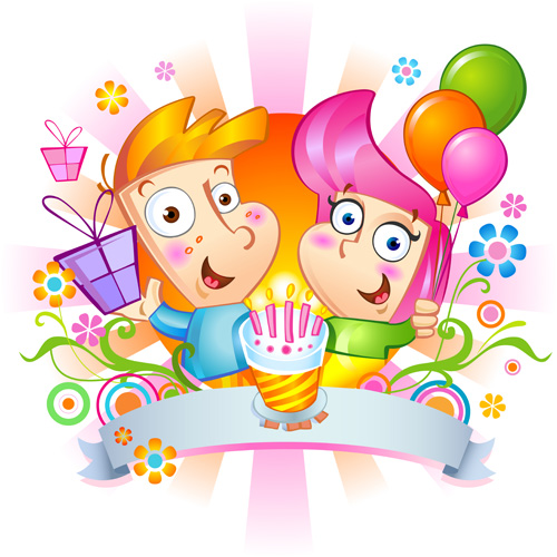childres cheerful cards birthday 