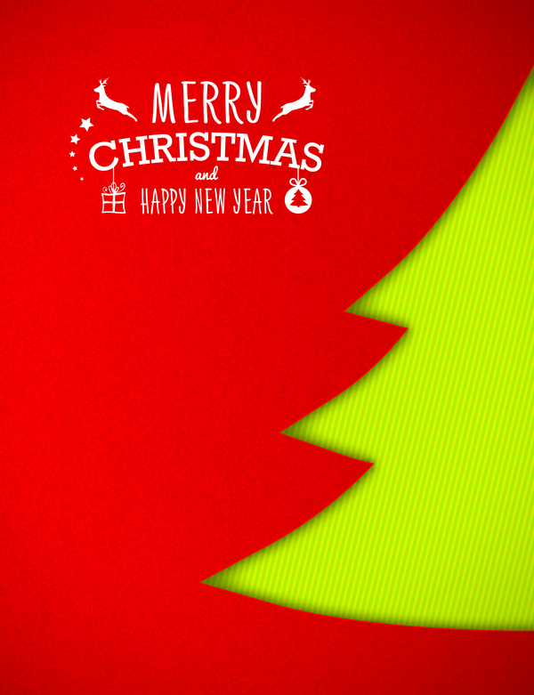 tree greeting christmas cards applique 