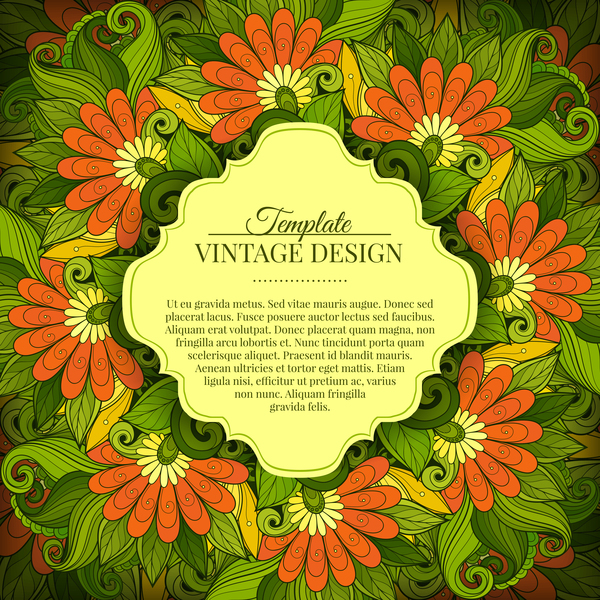 vintage seamless pattern floral 