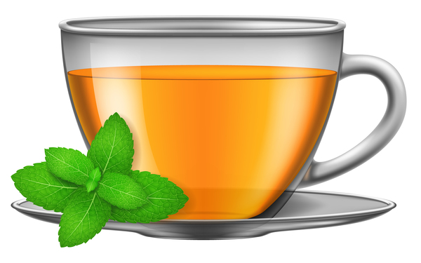 tea mint glass cup 