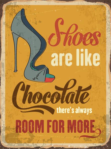 shoes Retro font poster 