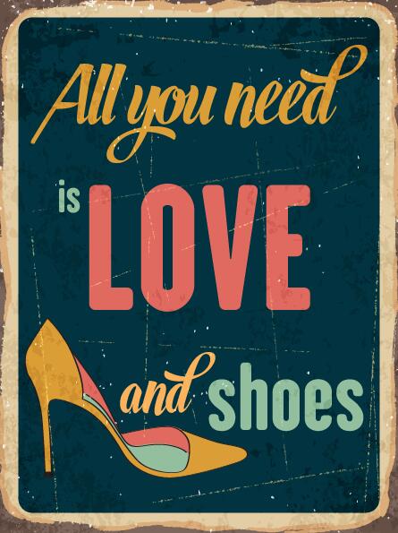 shoes Retro font poster 