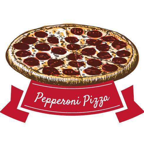 vintage pizza Papperoni label 