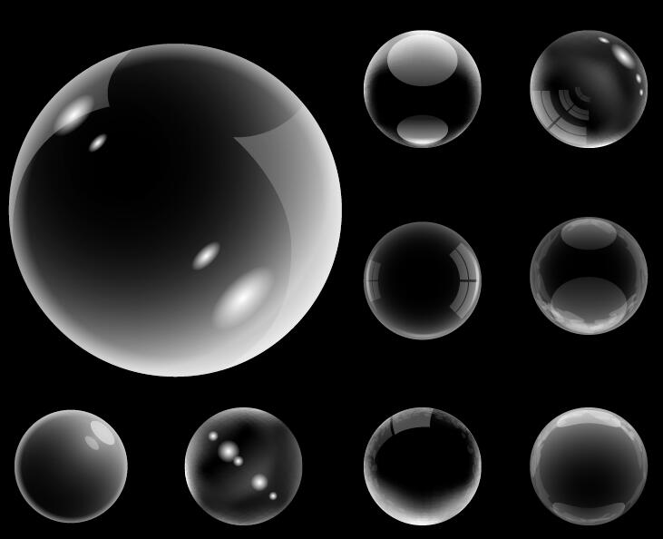 transparent bubble black 