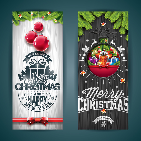 vertical creative christmas banner 