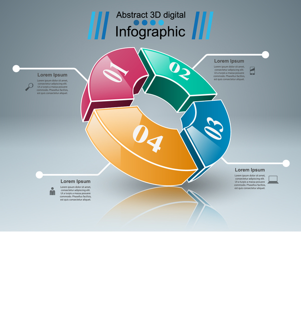 infographic colored circle 