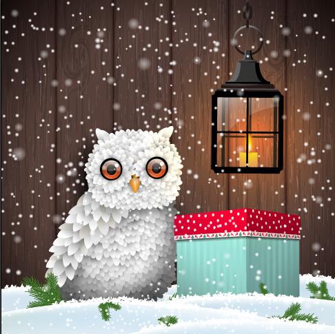 winter owl cute christmas 