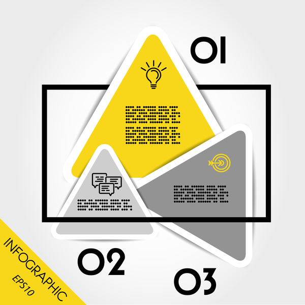 yellow triangular infographic 