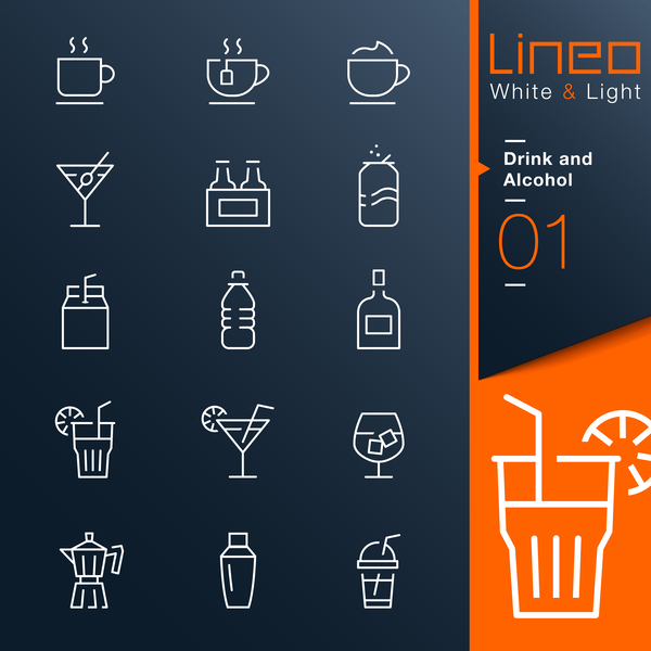 lines icons drink alcohol 