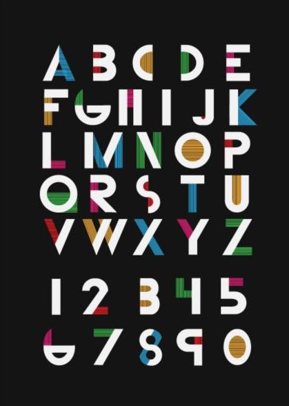 numbers fashion alphabet 