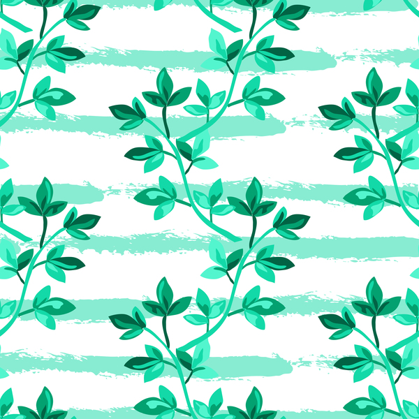 tree seamless pattern leaves branches 
