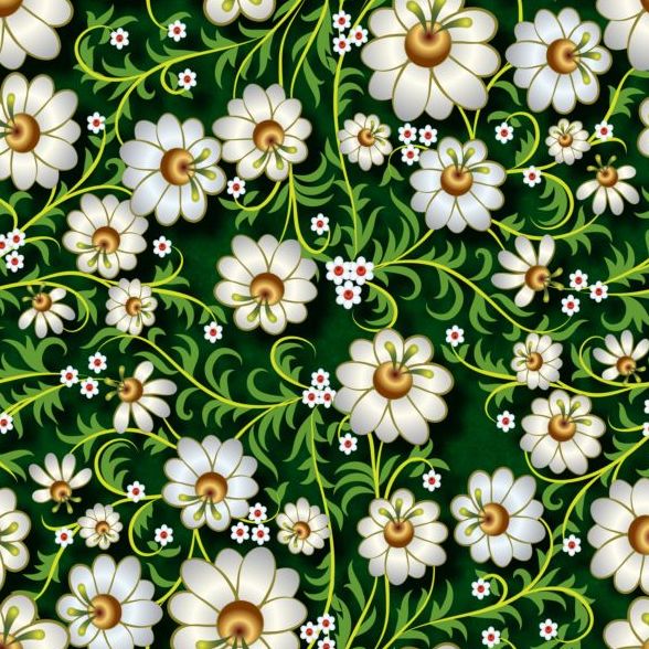 seamless pattern flower decor beautiful 
