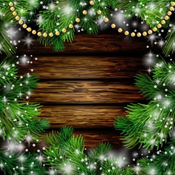 wood merry greeting christmas card 