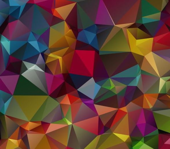 shiny polygon geometric colorful 