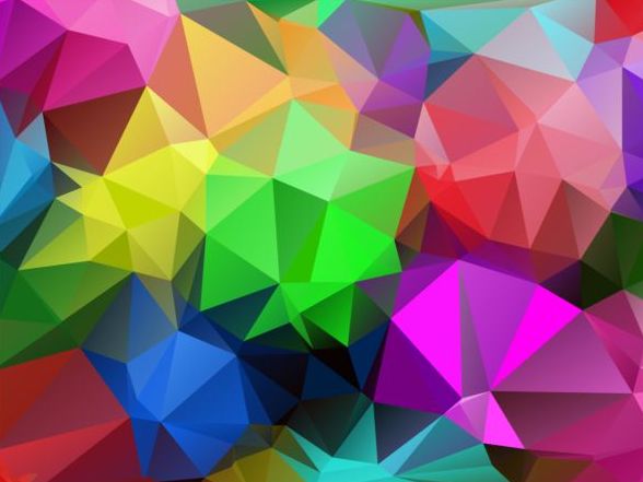 shiny polygon geometric colorful 