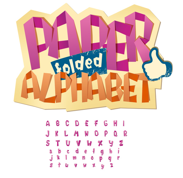 paper folped alphabet 
