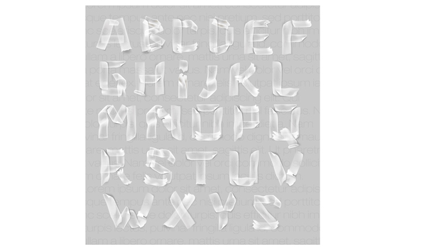 white paper alphabet 
