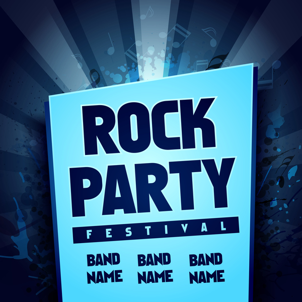 rock party flyer 