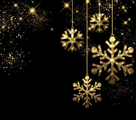 snowflake golden decorative christmas 