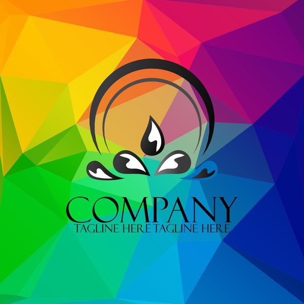 polygon logos creative company colored 