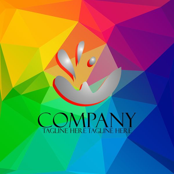 polygon logos creative company colored 