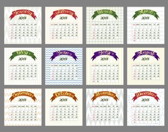 modern calendar business 2017 