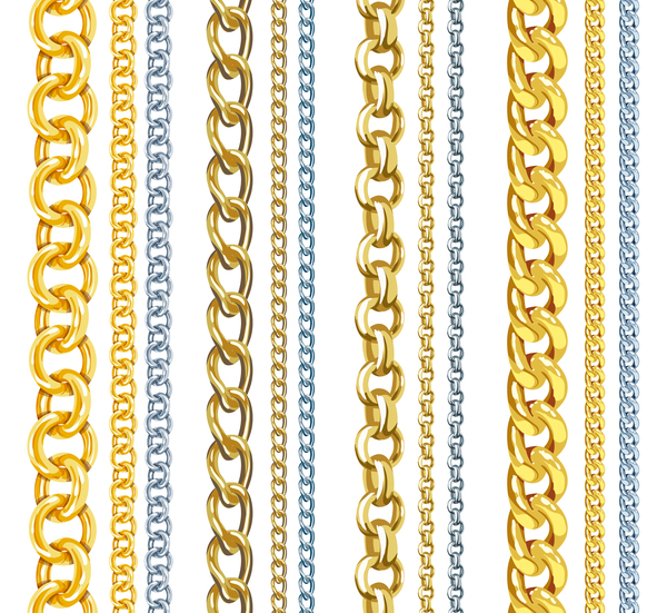 silver golden chains 