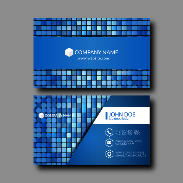 card business blue 