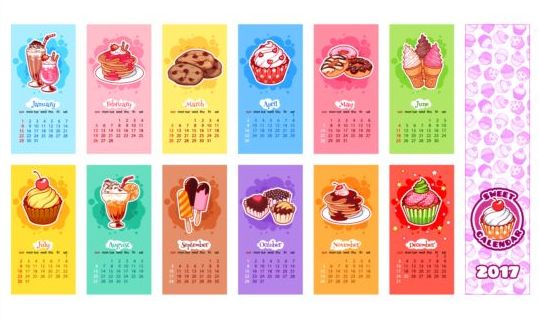 sweet dessert calendar 2017 
