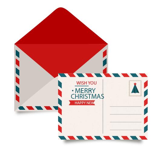 postcard envelope decorative christmas borders 