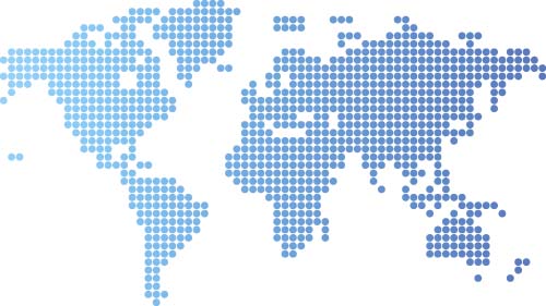 world round maps dots blue 