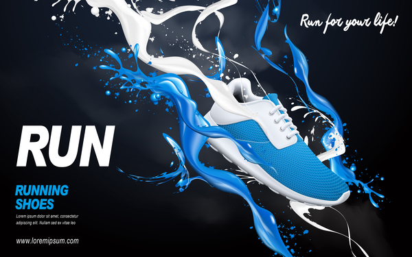 shoes running poster creative 
