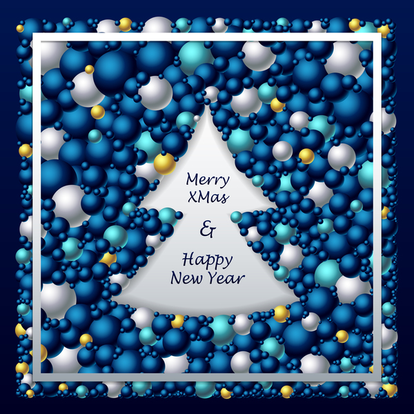 silver merry from Frem dark christmas blue balls 