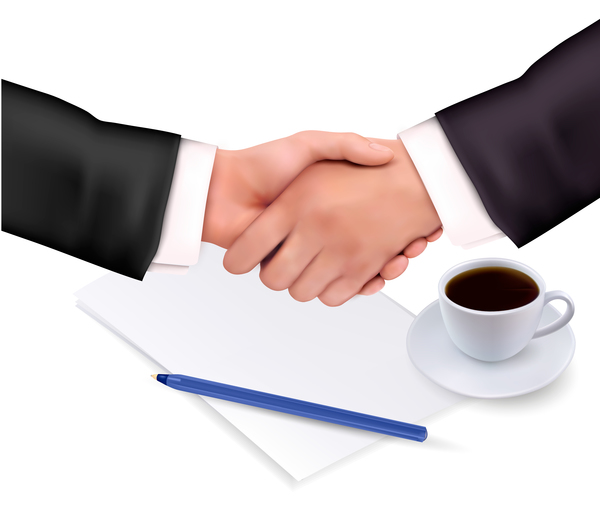 shut notepad handshake business 