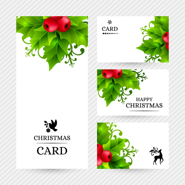 holly christmas cards 