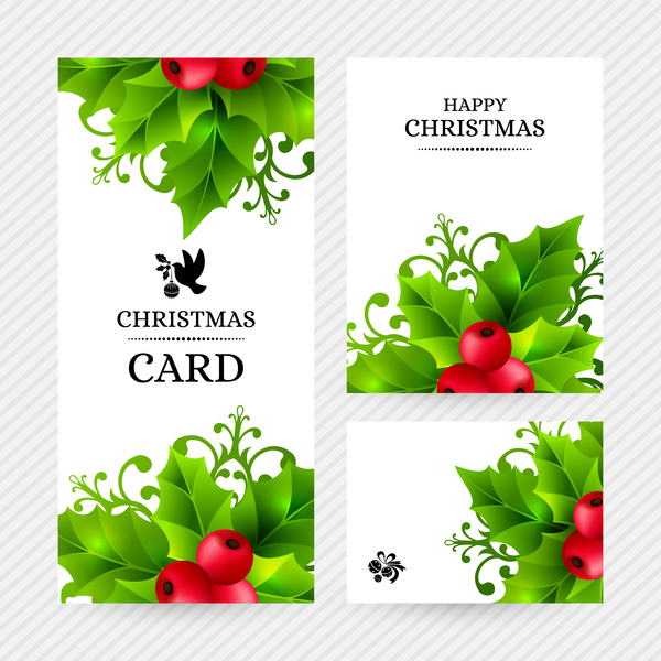 holly christmas cards 