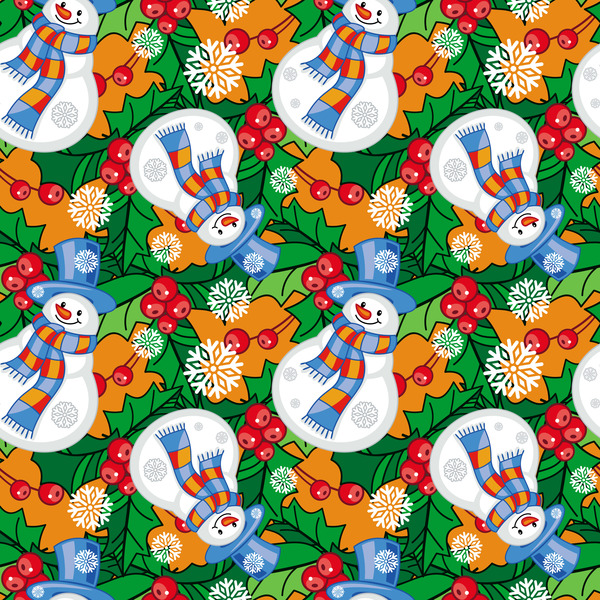 snowman seamless pattern cute christmas 
