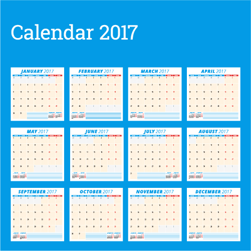 wall common calendar 2017 
