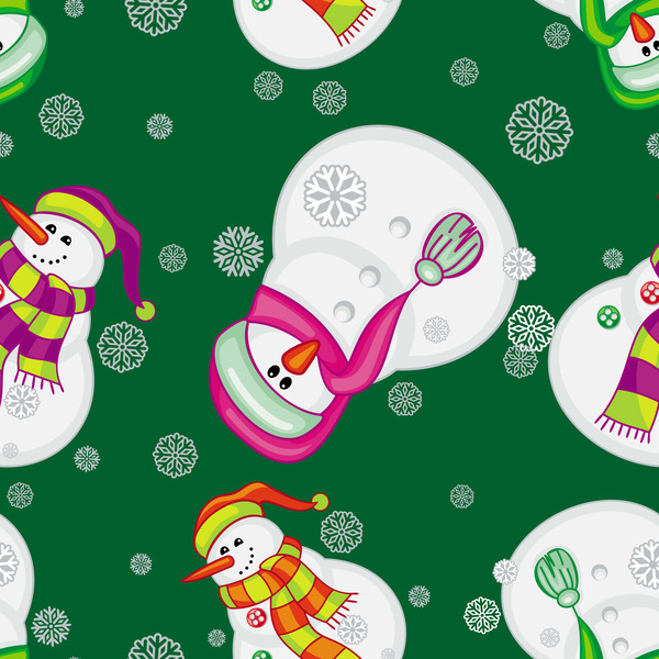 snowman seamless pattern cute christmas 