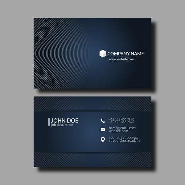 dark card business blue 