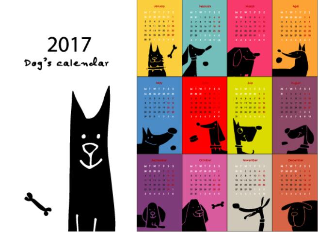 cartoon calendar 2017 
