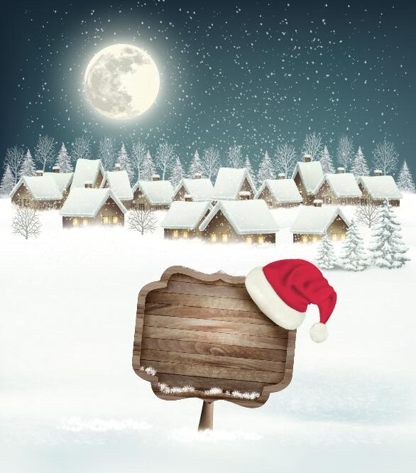 wooden winter sign landscare christmas 