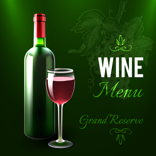 wine menu green 