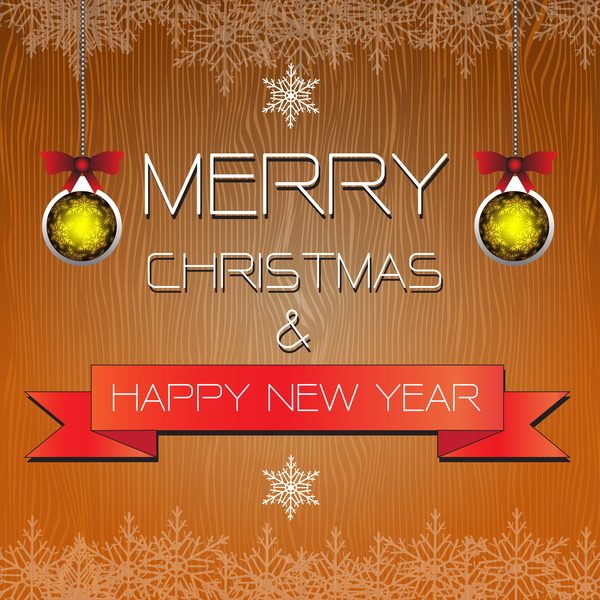 year new merry christmas card banner 