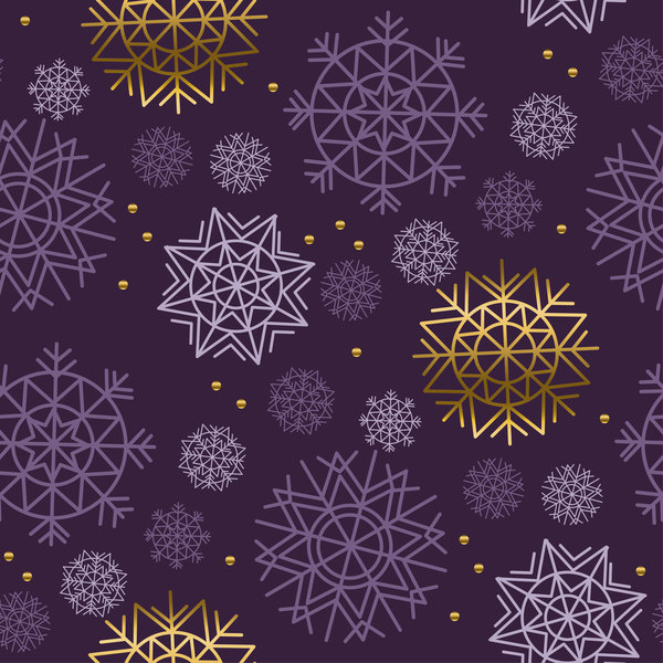 snowflake seamless pattern lines 