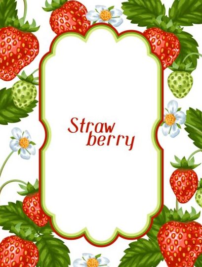 white strawberries frame 
