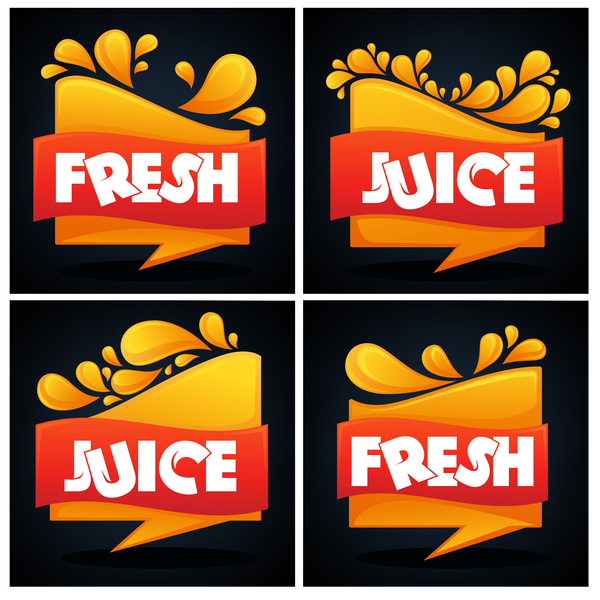 labels juice fresh 