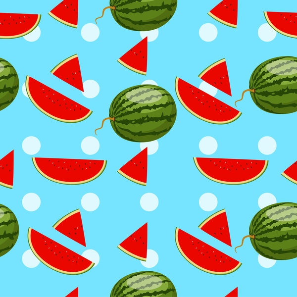 watermelon slice seamless pattern 