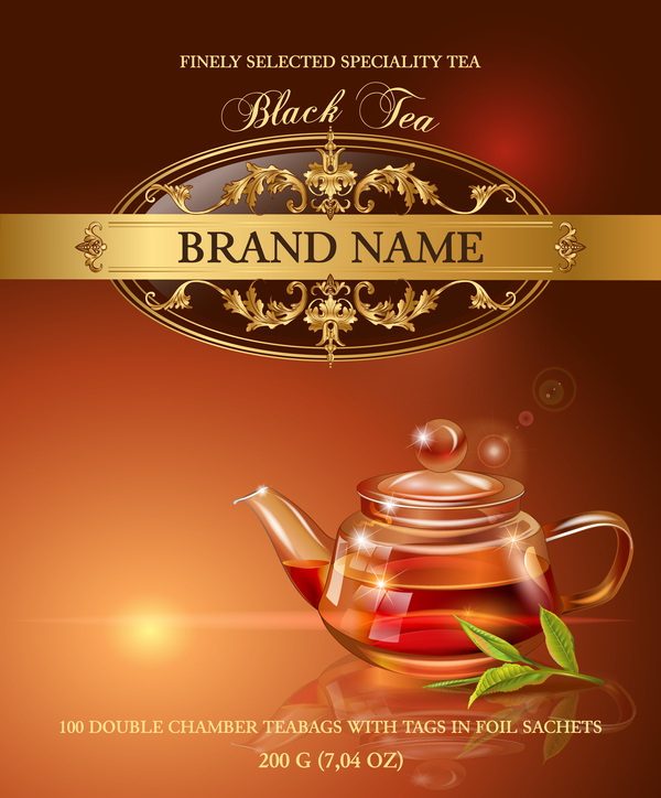 tea poster black 
